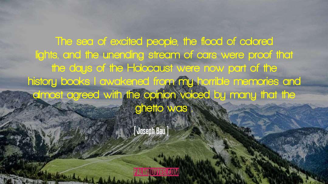 Joseph Bau Quotes: The sea of excited people,