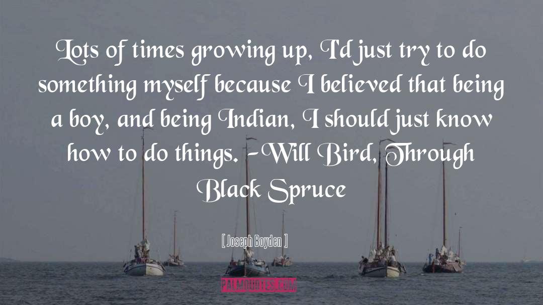 Joseph Boyden Quotes: Lots of times growing up,