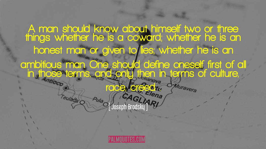 Joseph Brodsky Quotes: A man should know about