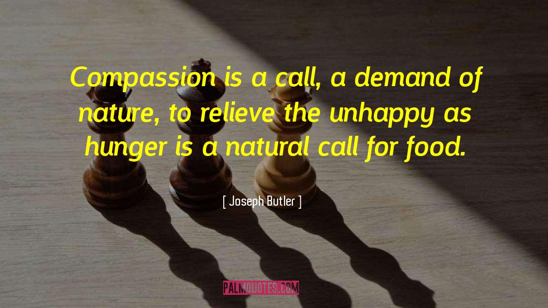 Joseph Butler Quotes: Compassion is a call, a