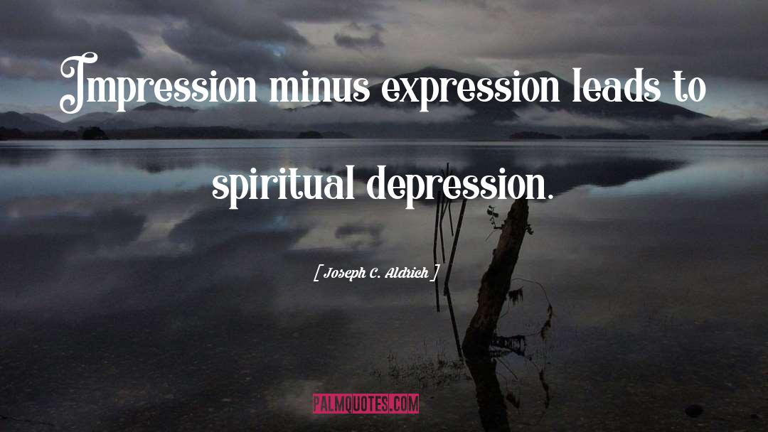 Joseph C. Aldrich Quotes: Impression minus expression leads to