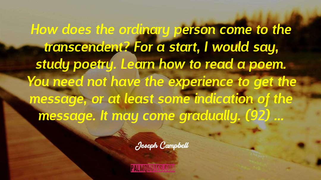 Joseph Campbell Quotes: How does the ordinary person