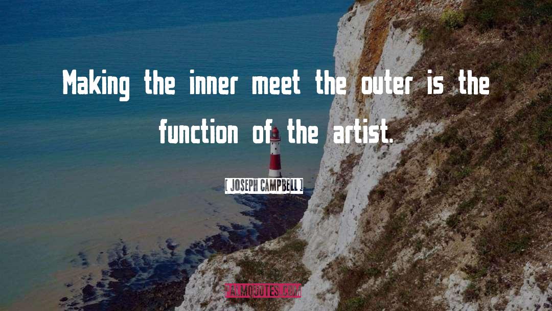 Joseph Campbell Quotes: Making the inner meet the