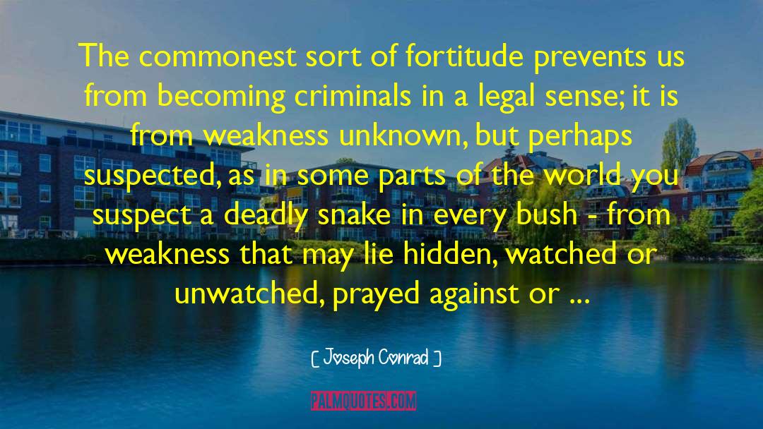 Joseph Conrad Quotes: The commonest sort of fortitude