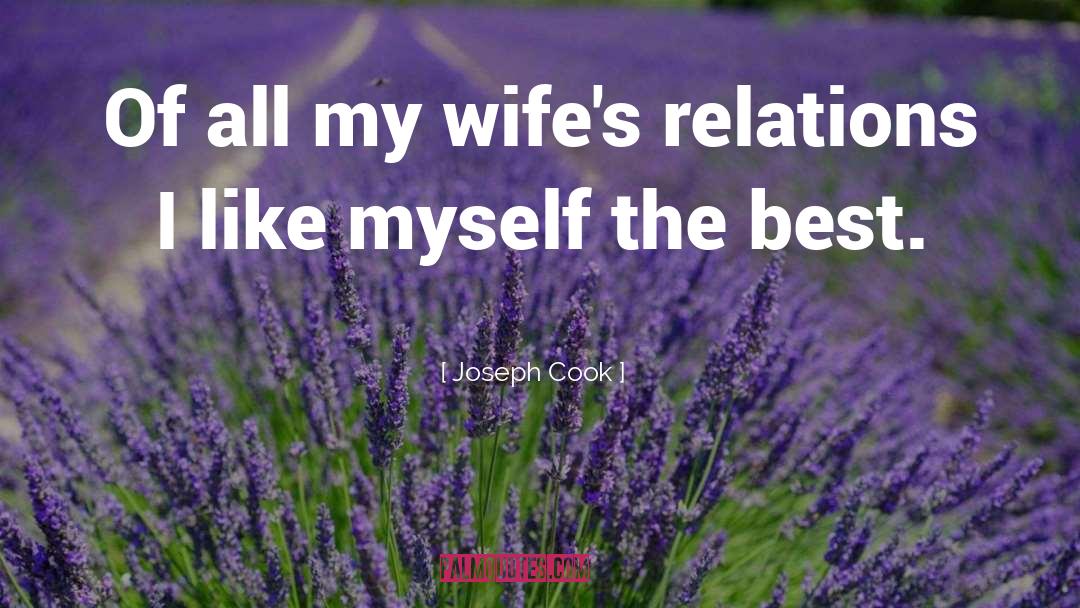 Joseph Cook Quotes: Of all my wife's relations