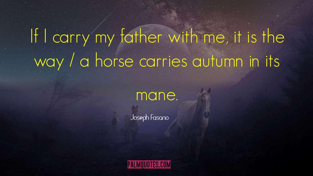 Joseph Fasano Quotes: If I carry my father