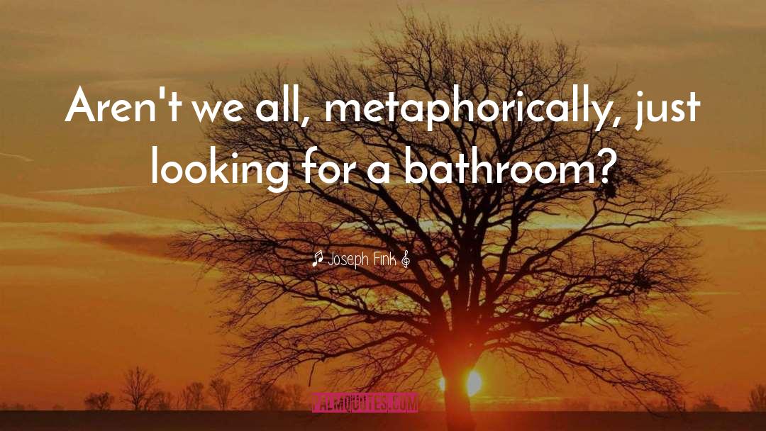 Joseph Fink Quotes: Aren't we all, metaphorically, just