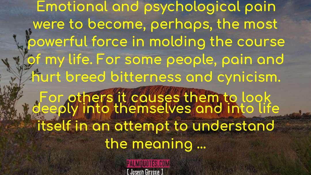 Joseph Girzone Quotes: Emotional and psychological pain were