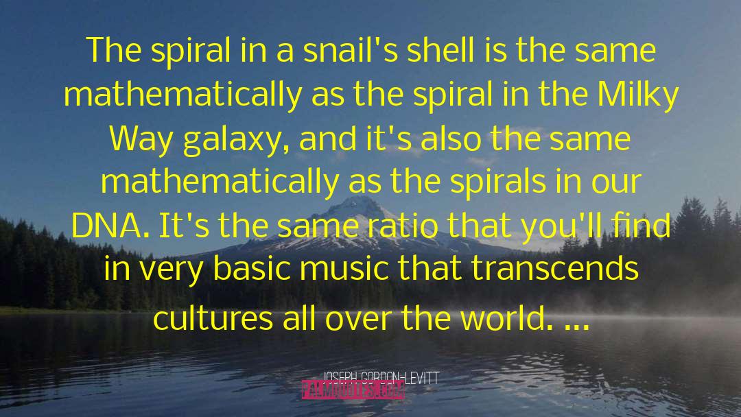Joseph Gordon-Levitt Quotes: The spiral in a snail's