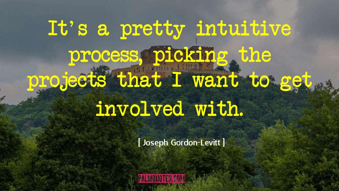 Joseph Gordon-Levitt Quotes: It's a pretty intuitive process,