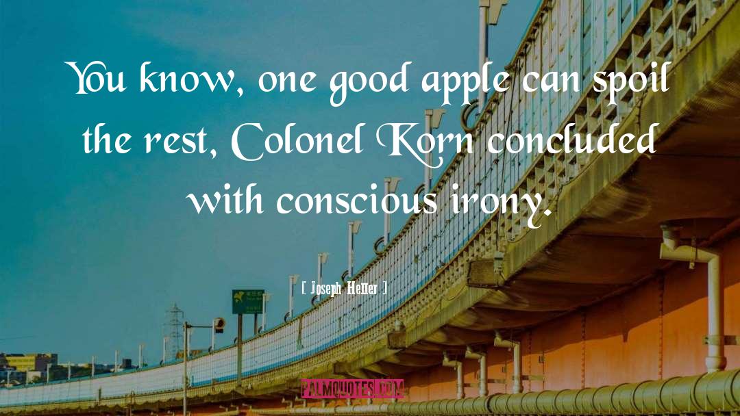 Joseph Heller Quotes: You know, one good apple