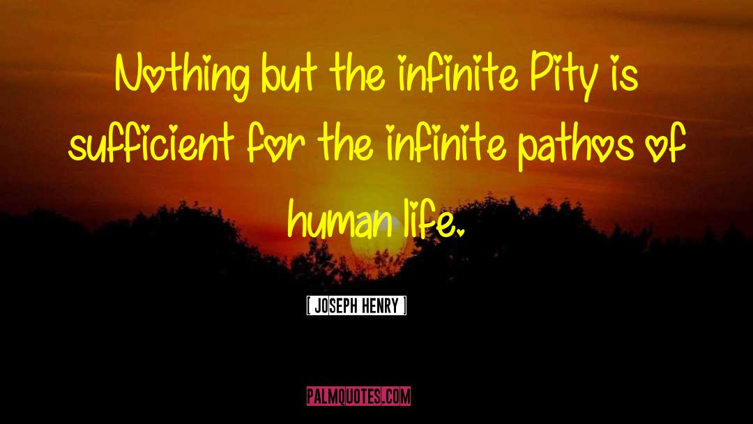 Joseph Henry Quotes: Nothing but the infinite Pity