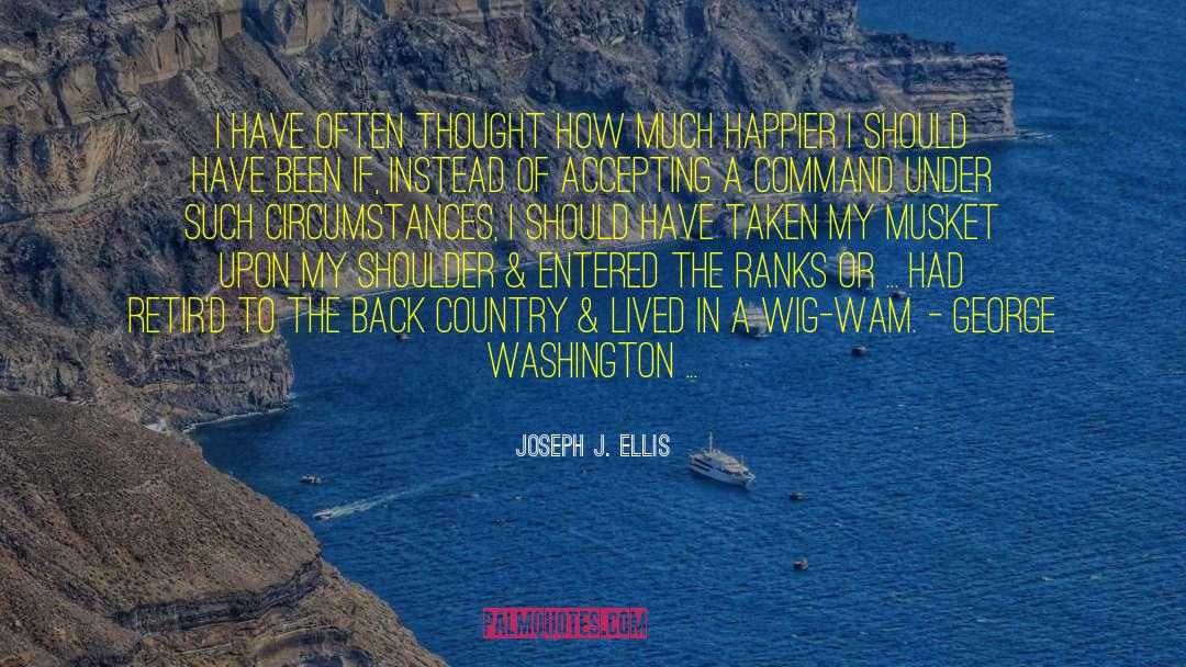 Joseph J. Ellis Quotes: I have often thought how