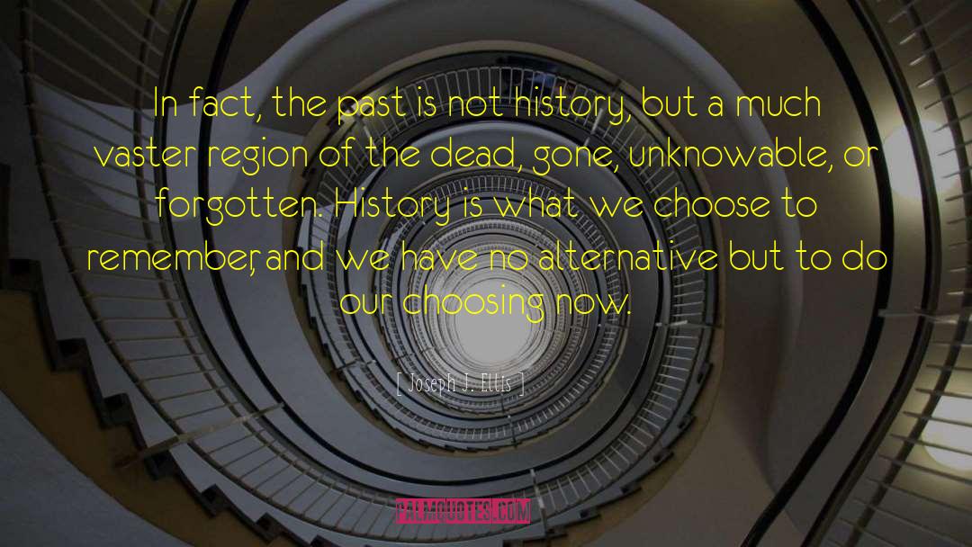 Joseph J. Ellis Quotes: In fact, the past is