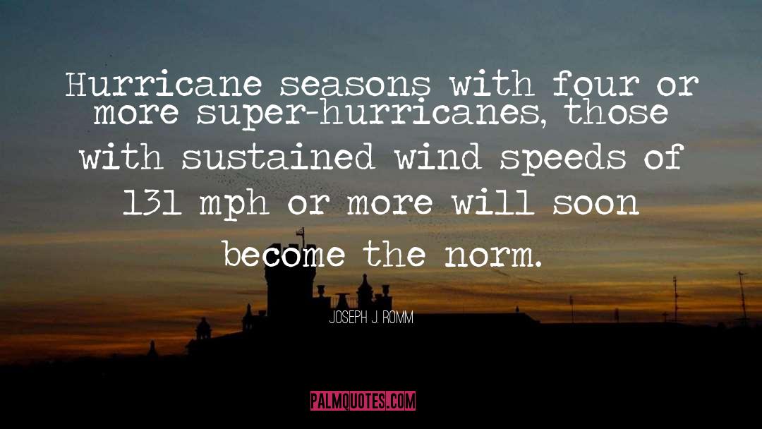 Joseph J. Romm Quotes: Hurricane seasons with four or