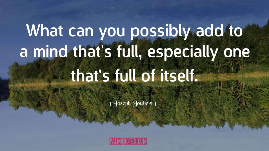 Joseph Joubert Quotes: What can you possibly add