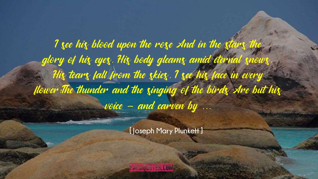 Joseph Mary Plunkett Quotes: I see his blood upon