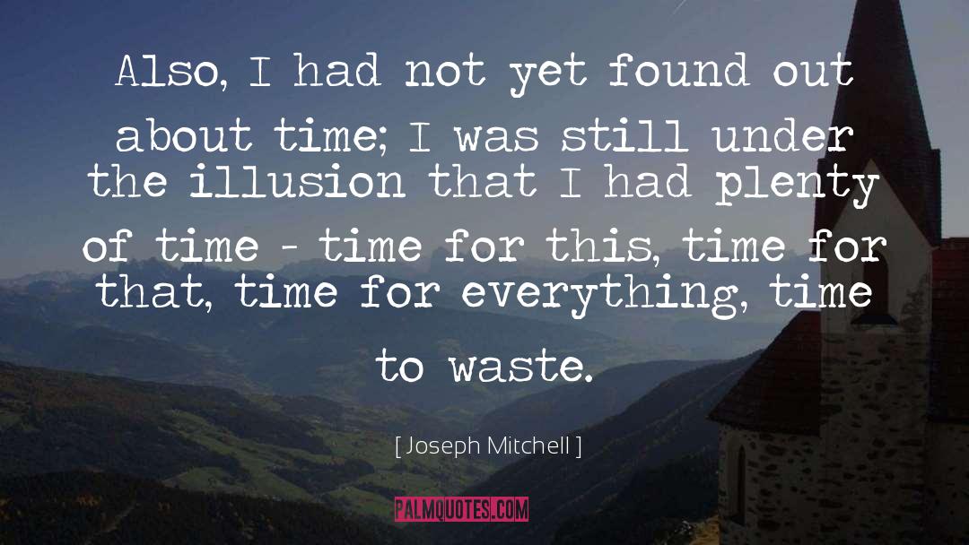 Joseph Mitchell Quotes: Also, I had not yet