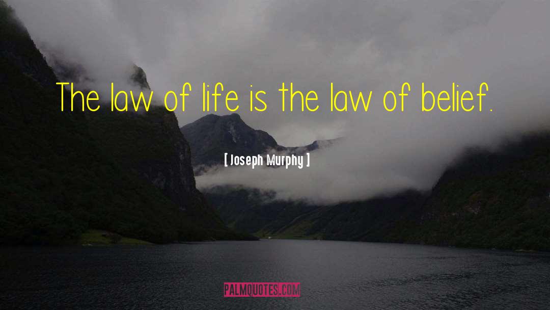 Joseph Murphy Quotes: The law of life is