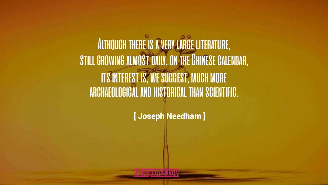 Joseph Needham Quotes: Although there is a very