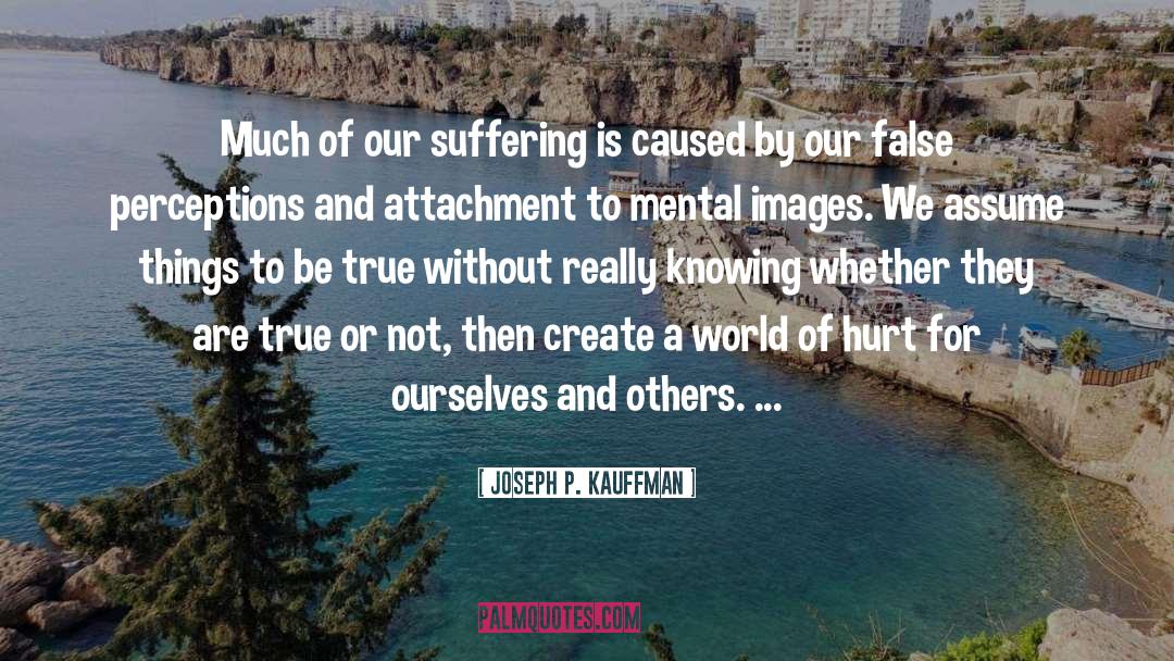 Joseph P. Kauffman Quotes: Much of our suffering is