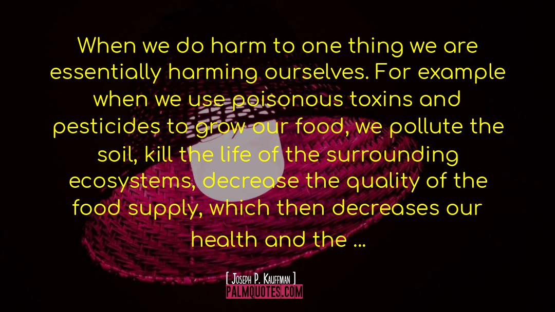 Joseph P. Kauffman Quotes: When we do harm to