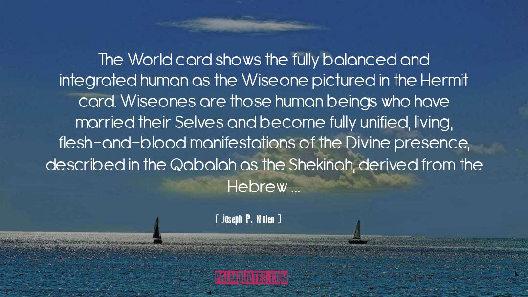 Joseph P. Nolen Quotes: The World card shows the