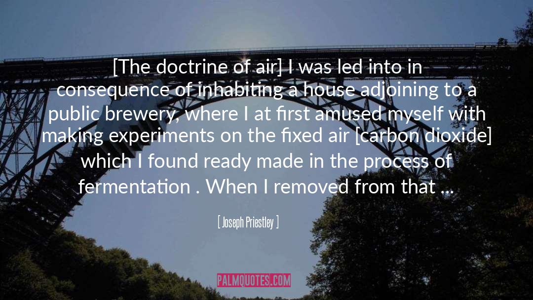 Joseph Priestley Quotes: [The doctrine of air] I
