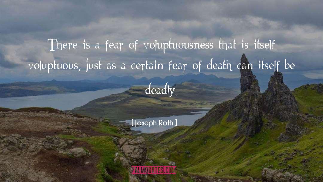 Joseph Roth Quotes: There is a fear of