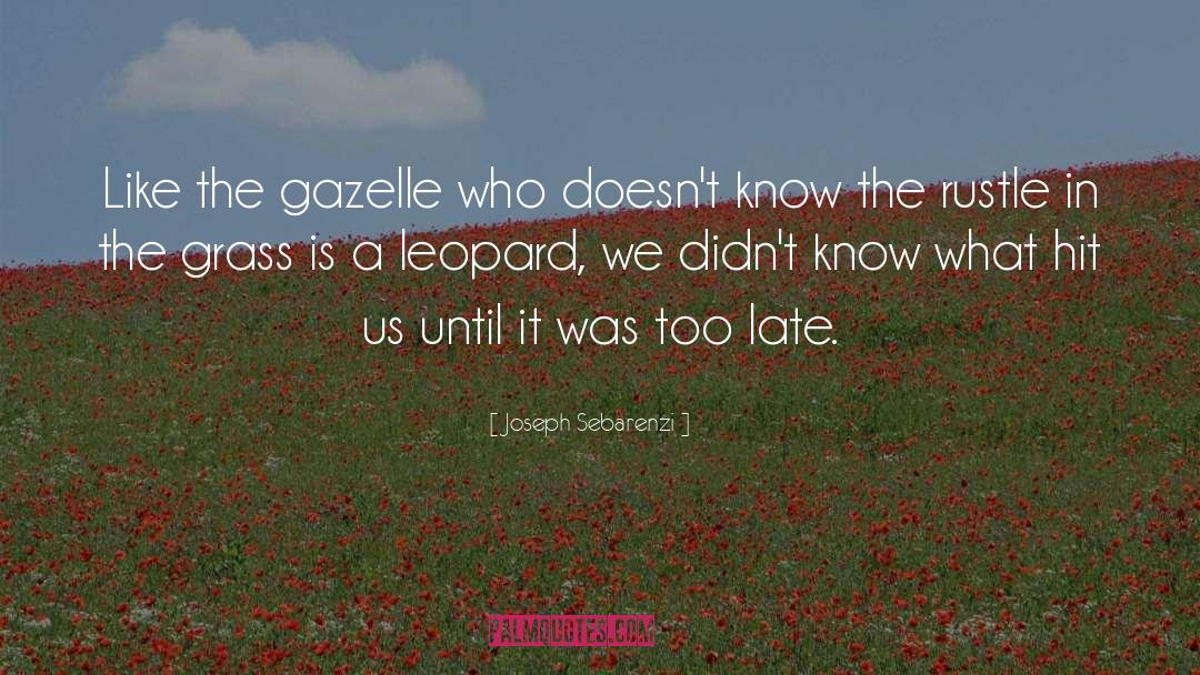 Joseph Sebarenzi Quotes: Like the gazelle who doesn't