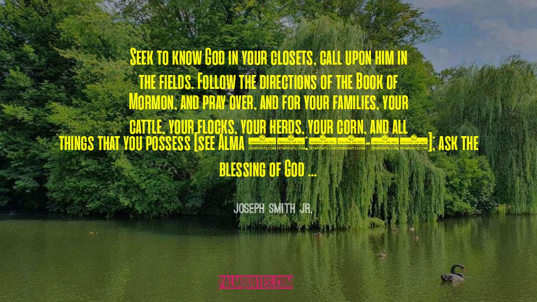 Joseph Smith Jr. Quotes: Seek to know God in