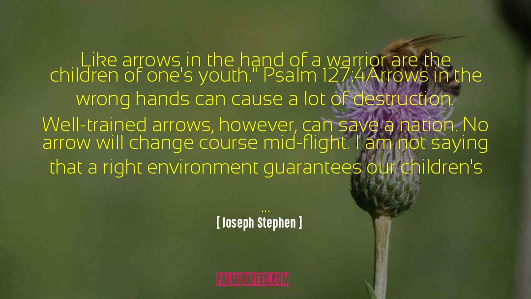 Joseph Stephen Quotes: Like arrows in the hand