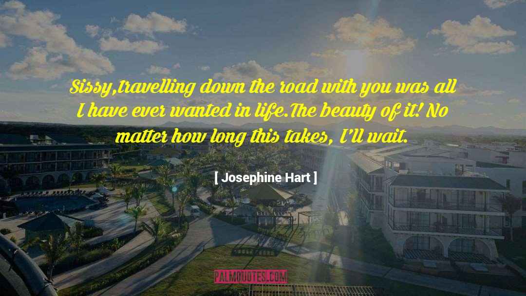 Josephine Hart Quotes: Sissy,travelling down the road with