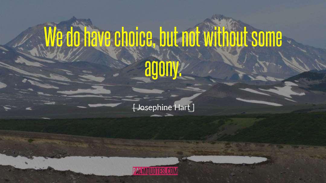 Josephine Hart Quotes: We do have choice, but