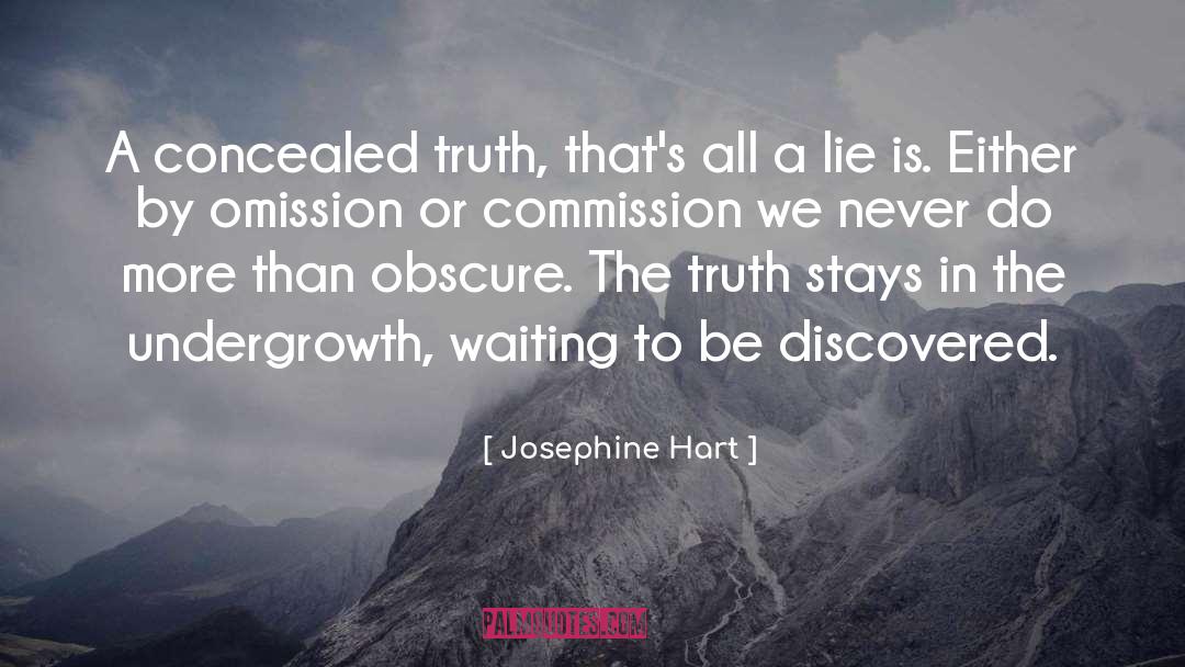 Josephine Hart Quotes: A concealed truth, that's all