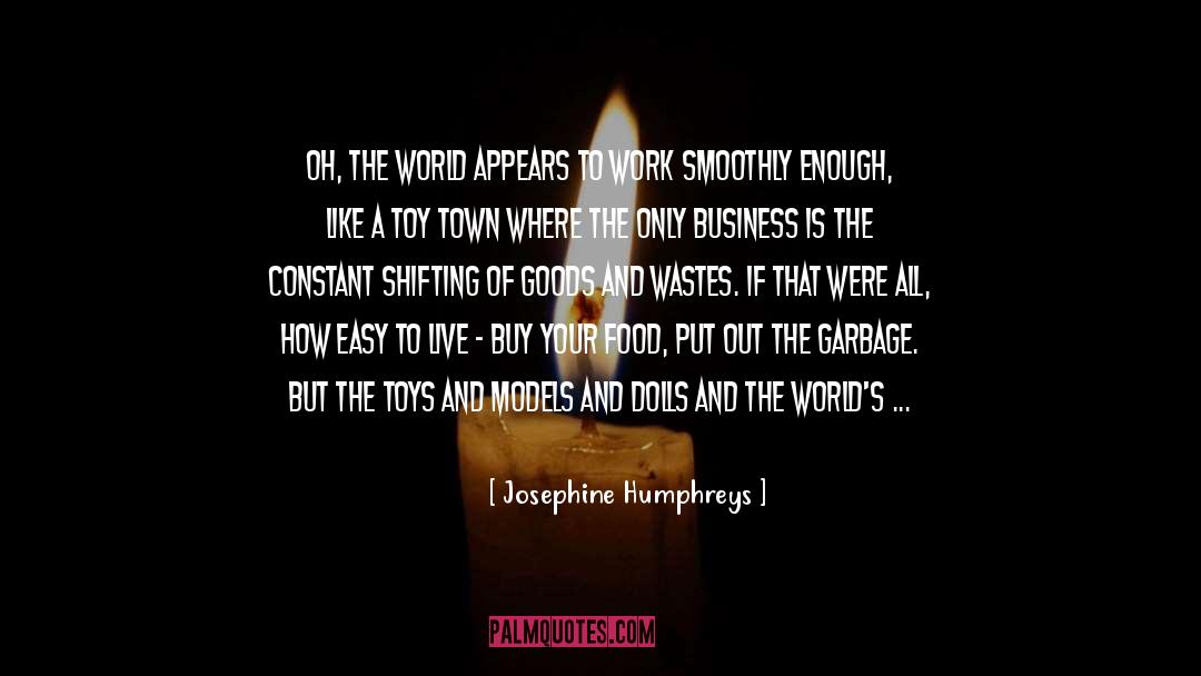 Josephine Humphreys Quotes: Oh, the world appears to