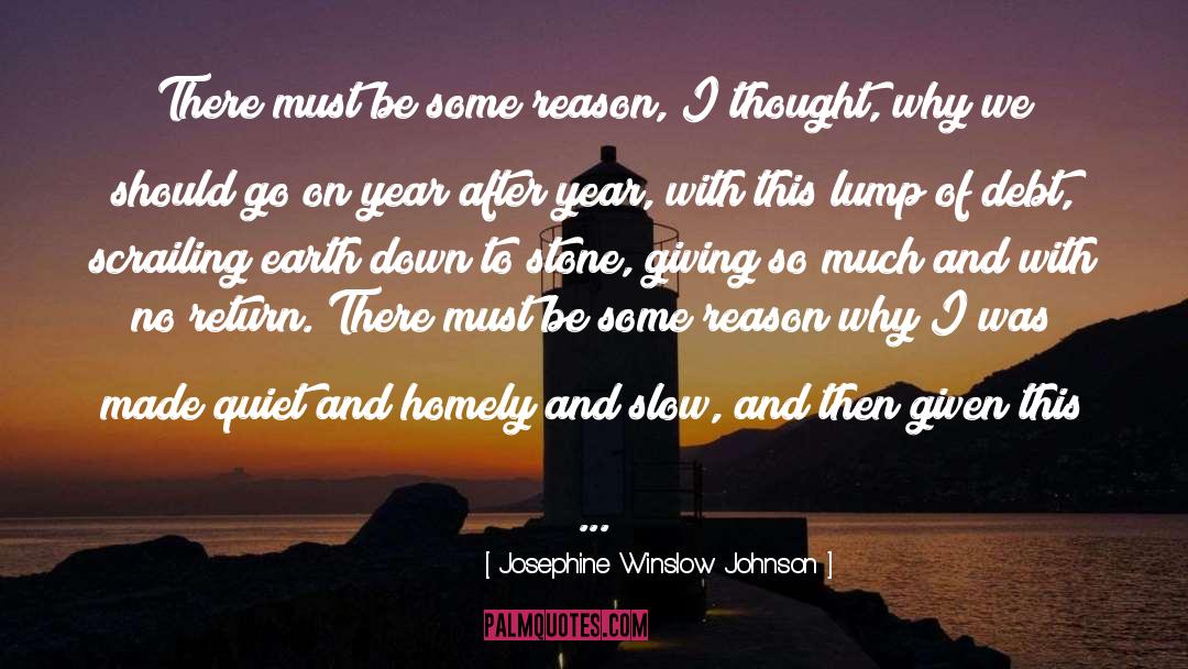 Josephine Winslow Johnson Quotes: There must be some reason,