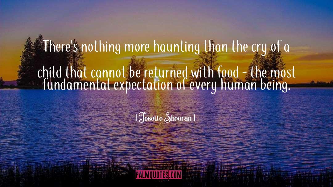 Josette Sheeran Quotes: There's nothing more haunting than