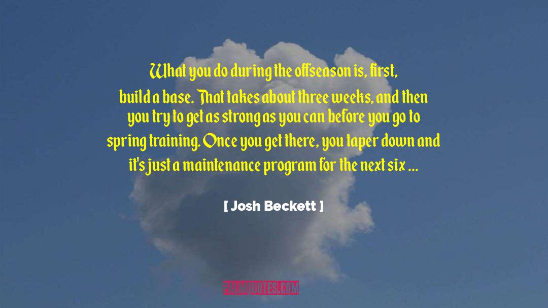 Josh Beckett Quotes: What you do during the