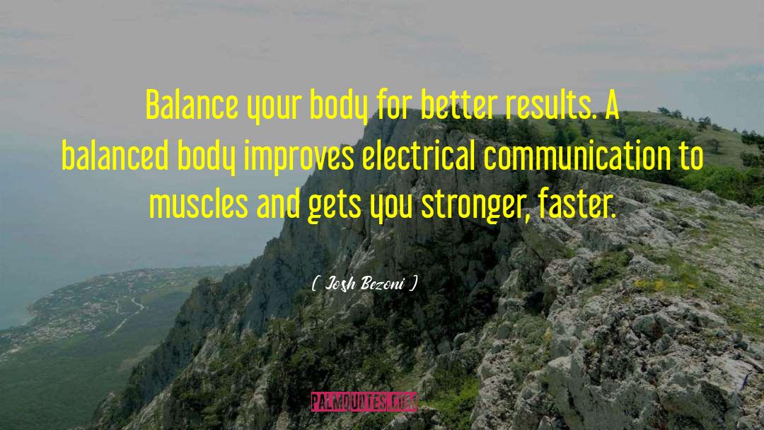 Josh Bezoni Quotes: Balance your body for better