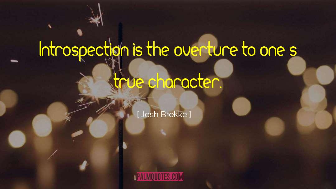 Josh Brekke Quotes: Introspection is the overture to