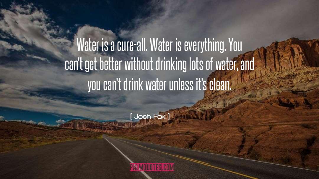 Josh Fox Quotes: Water is a cure-all. Water