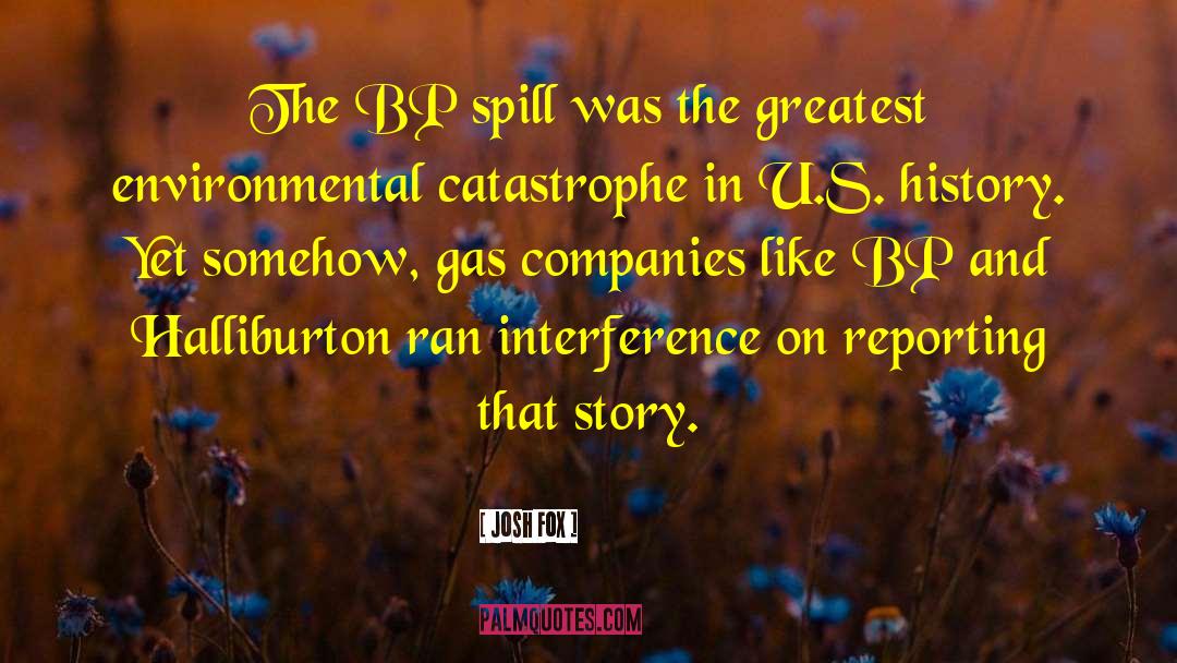 Josh Fox Quotes: The BP spill was the