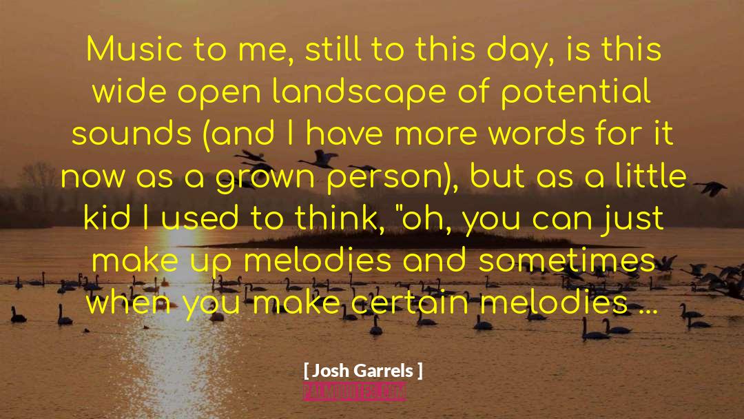 Josh Garrels Quotes: Music to me, still to