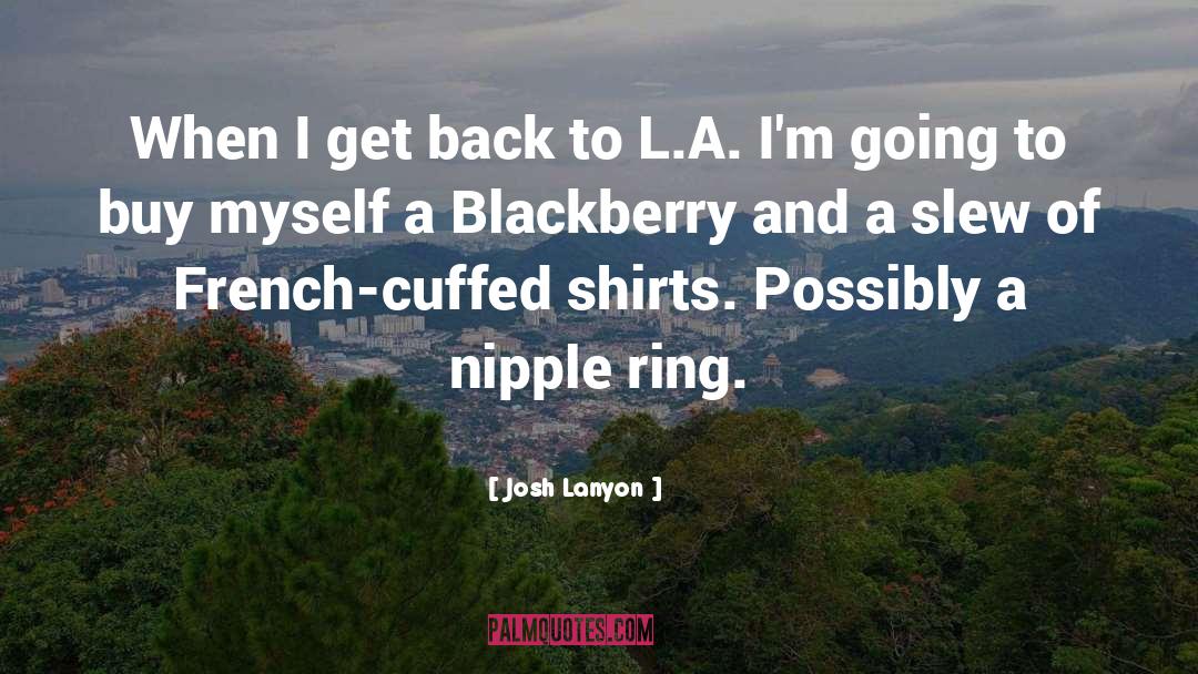 Josh Lanyon Quotes: When I get back to