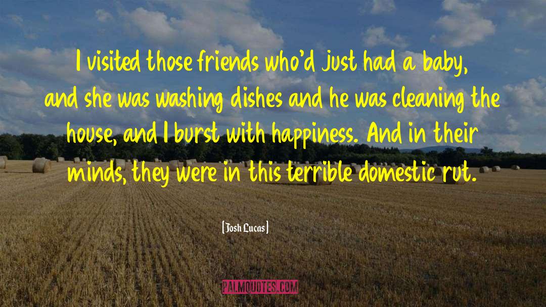 Josh Lucas Quotes: I visited those friends who'd