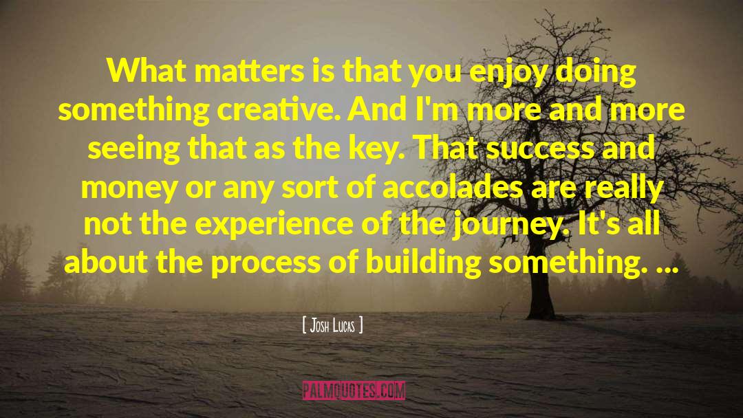 Josh Lucas Quotes: What matters is that you