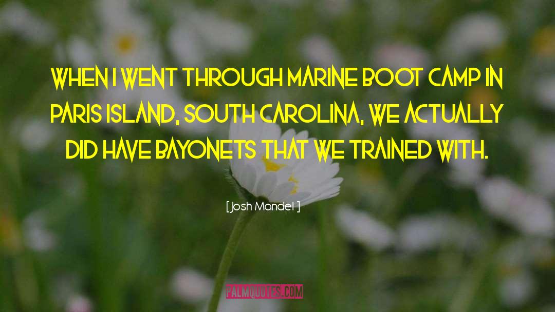 Josh Mandel Quotes: When I went through Marine
