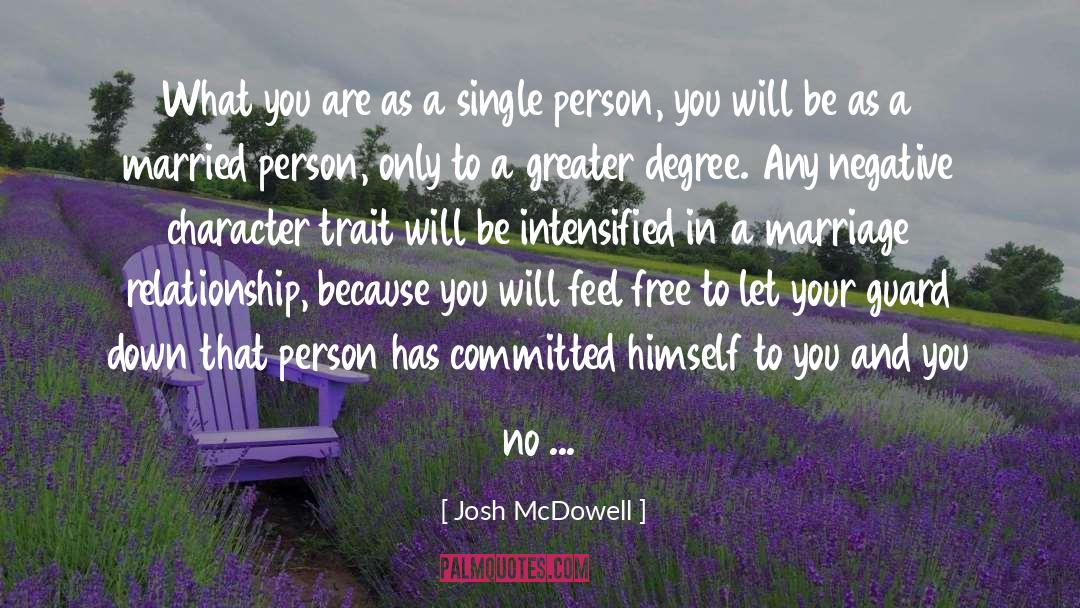 Josh McDowell Quotes: What you are as a