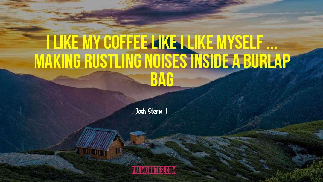 Josh Stern Quotes: I like my coffee like